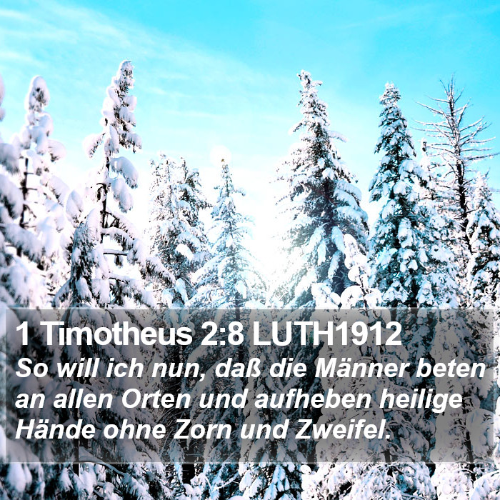 1 Timotheus 2:8 LUTH1912 Bible Study