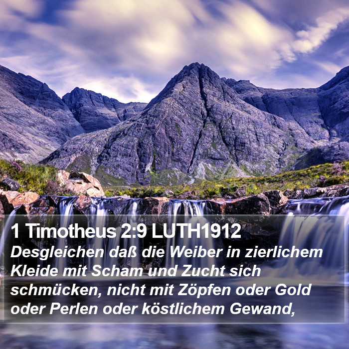 1 Timotheus 2:9 LUTH1912 Bible Study