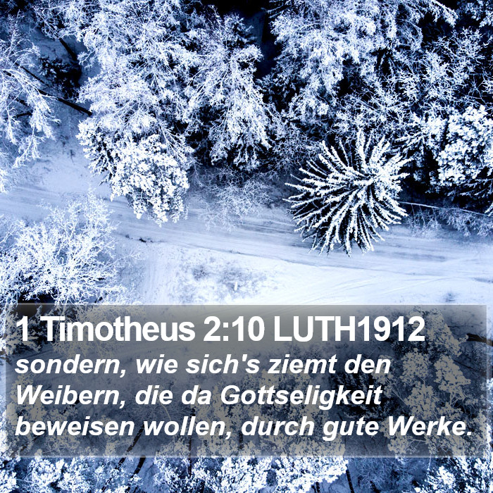 1 Timotheus 2:10 LUTH1912 Bible Study