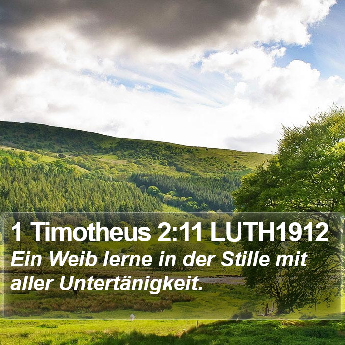 1 Timotheus 2:11 LUTH1912 Bible Study