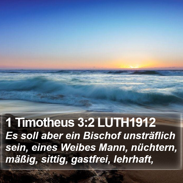 1 Timotheus 3:2 LUTH1912 Bible Study