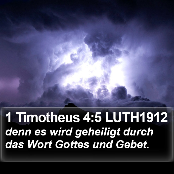 1 Timotheus 4:5 LUTH1912 Bible Study