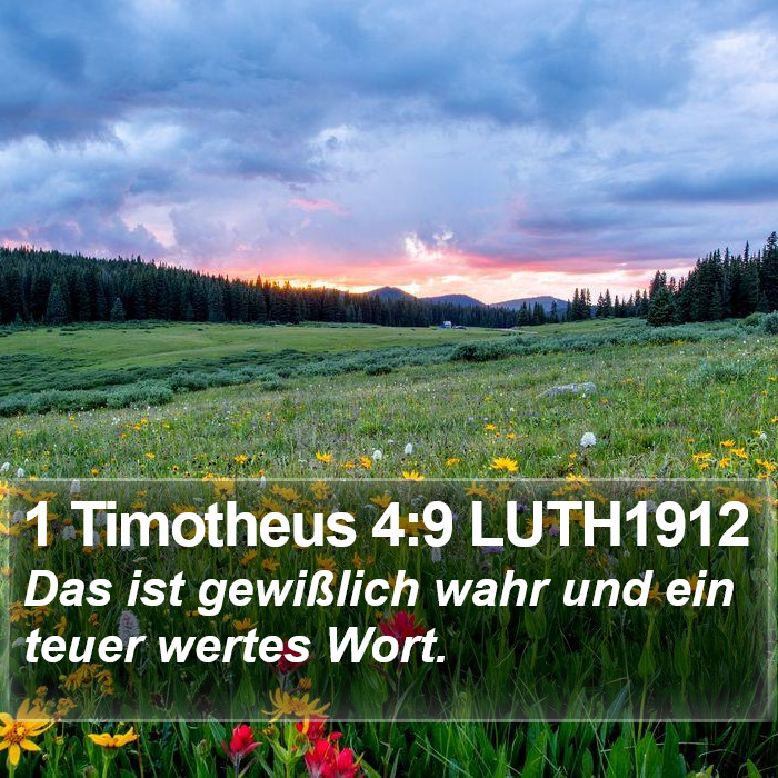 1 Timotheus 4:9 LUTH1912 Bible Study