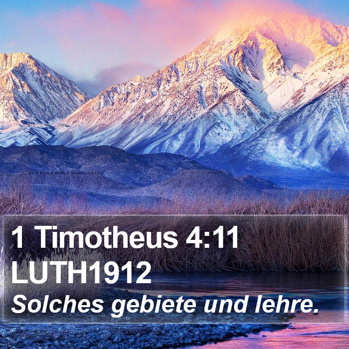 1 Timotheus 4:11 LUTH1912 Bible Study