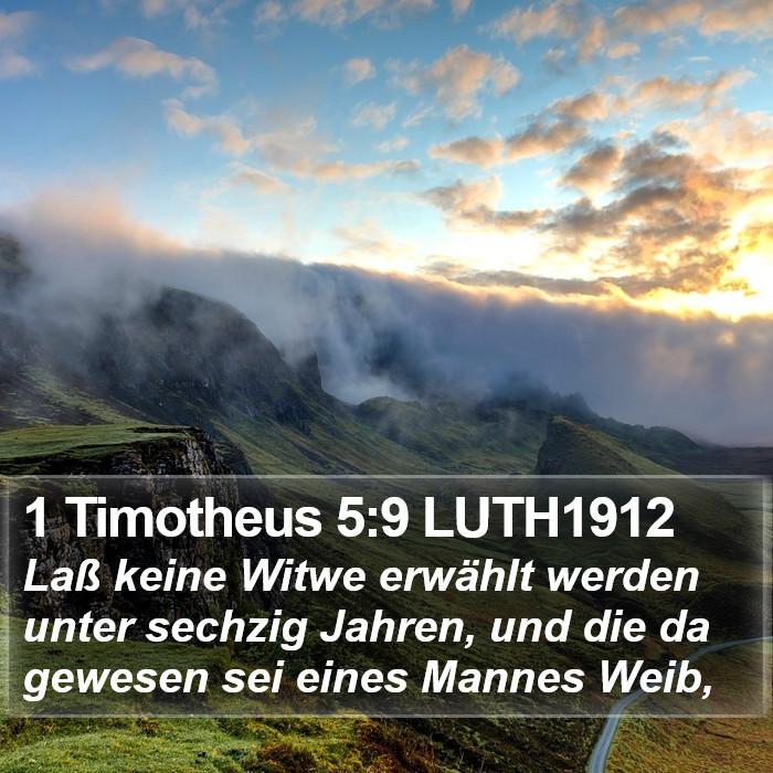 1 Timotheus 5:9 LUTH1912 Bible Study