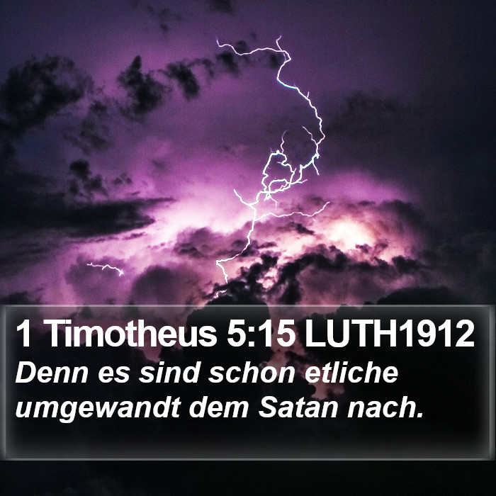 1 Timotheus 5:15 LUTH1912 Bible Study