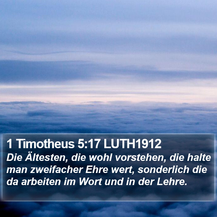 1 Timotheus 5:17 LUTH1912 Bible Study