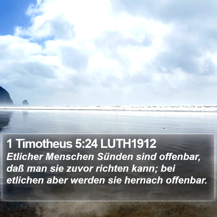 1 Timotheus 5:24 LUTH1912 Bible Study