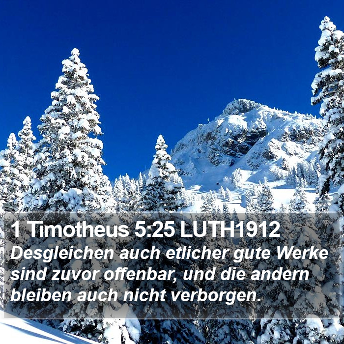 1 Timotheus 5:25 LUTH1912 Bible Study