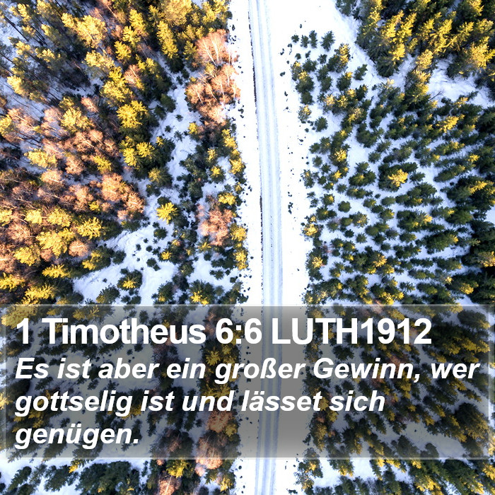 1 Timotheus 6:6 LUTH1912 Bible Study