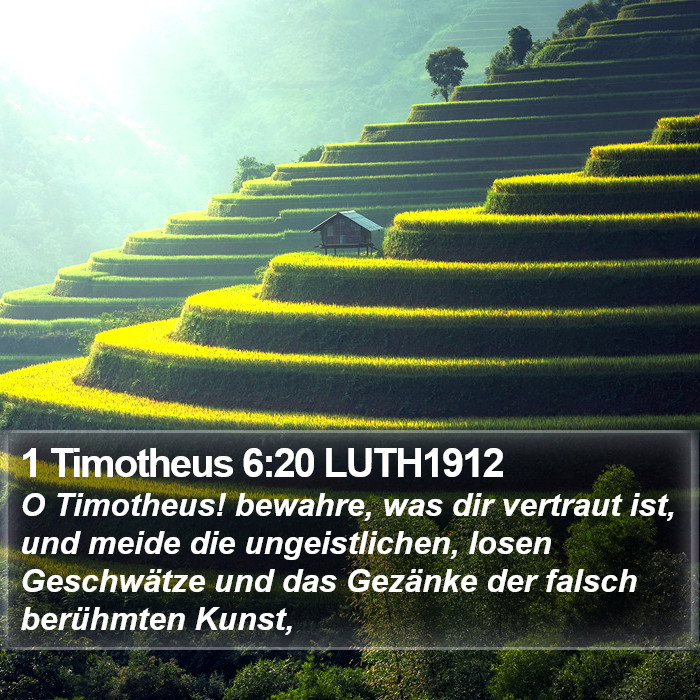 1 Timotheus 6:20 LUTH1912 Bible Study