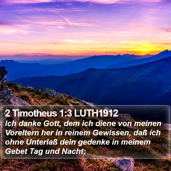 2 Timotheus 1:3 LUTH1912 Bible Study