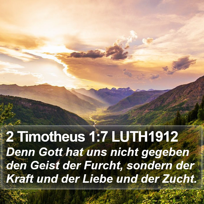 2 Timotheus 1:7 LUTH1912 Bible Study