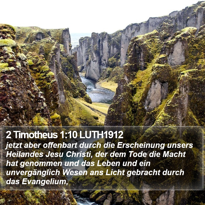 2 Timotheus 1:10 LUTH1912 Bible Study