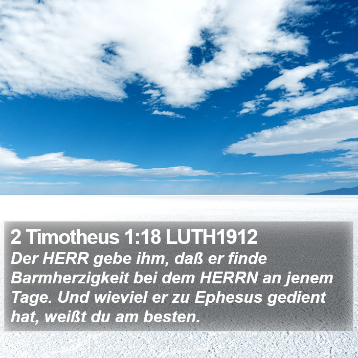 2 Timotheus 1:18 LUTH1912 Bible Study