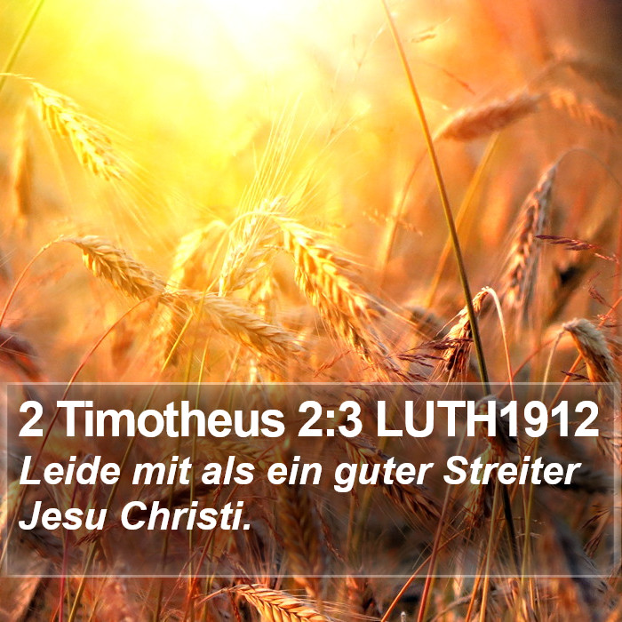 2 Timotheus 2:3 LUTH1912 Bible Study