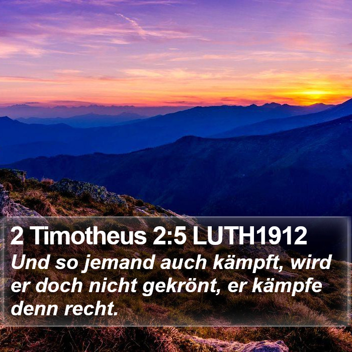 2 Timotheus 2:5 LUTH1912 Bible Study