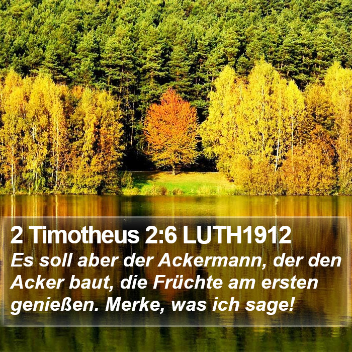 2 Timotheus 2:6 LUTH1912 Bible Study