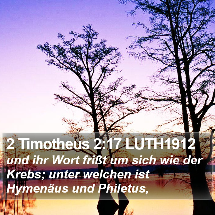 2 Timotheus 2:17 LUTH1912 Bible Study