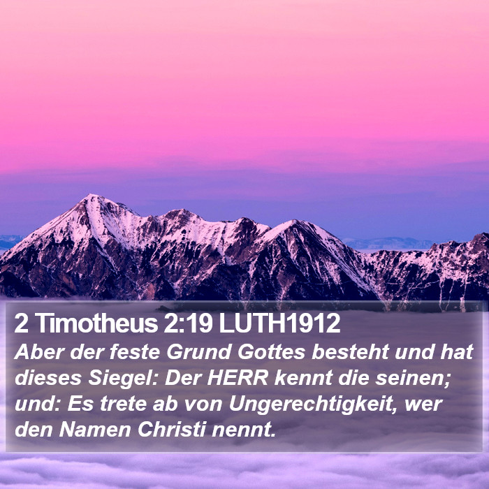 2 Timotheus 2:19 LUTH1912 Bible Study