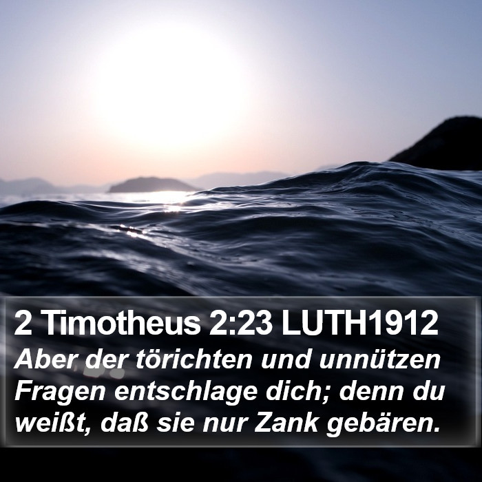 2 Timotheus 2:23 LUTH1912 Bible Study