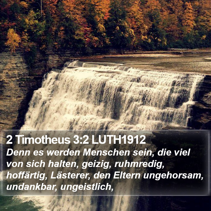 2 Timotheus 3:2 LUTH1912 Bible Study
