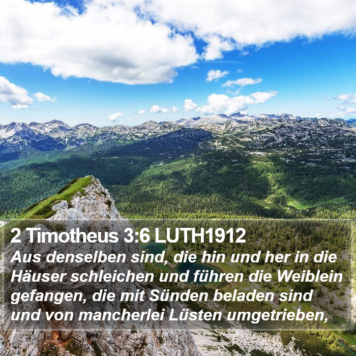 2 Timotheus 3:6 LUTH1912 Bible Study