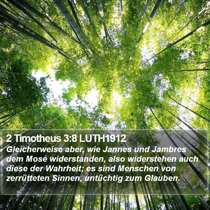 2 Timotheus 3:8 LUTH1912 Bible Study
