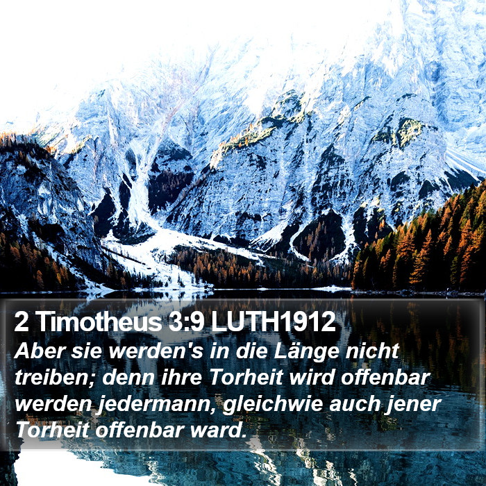 2 Timotheus 3:9 LUTH1912 Bible Study