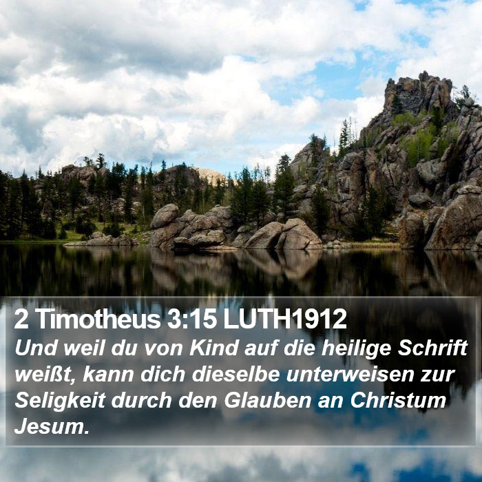 2 Timotheus 3:15 LUTH1912 Bible Study