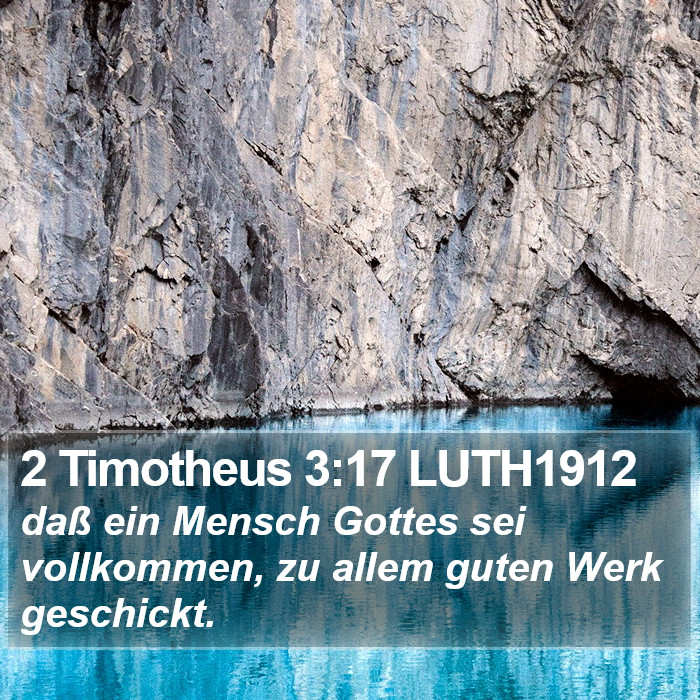 2 Timotheus 3:17 LUTH1912 Bible Study