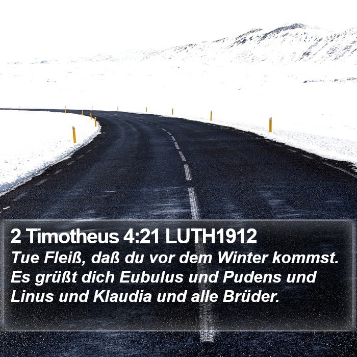 2 Timotheus 4:21 LUTH1912 Bible Study