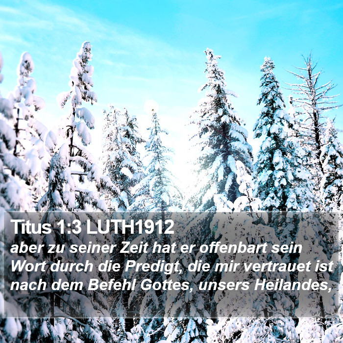 Titus 1:3 LUTH1912 Bible Study