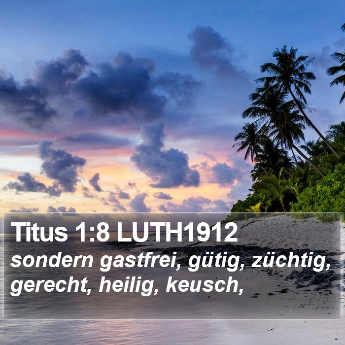 Titus 1:8 LUTH1912 Bible Study