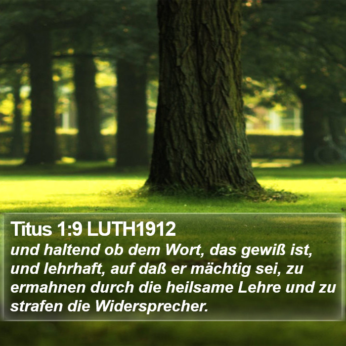 Titus 1:9 LUTH1912 Bible Study