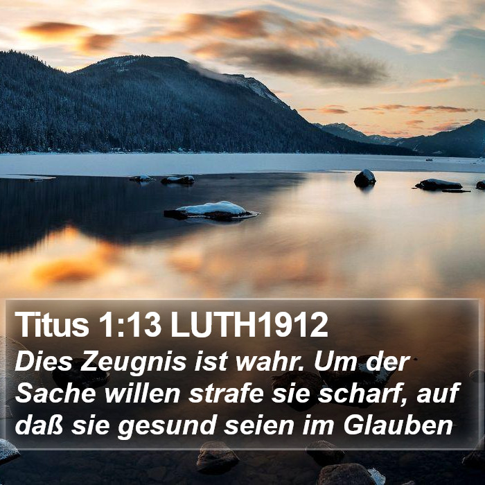 Titus 1:13 LUTH1912 Bible Study