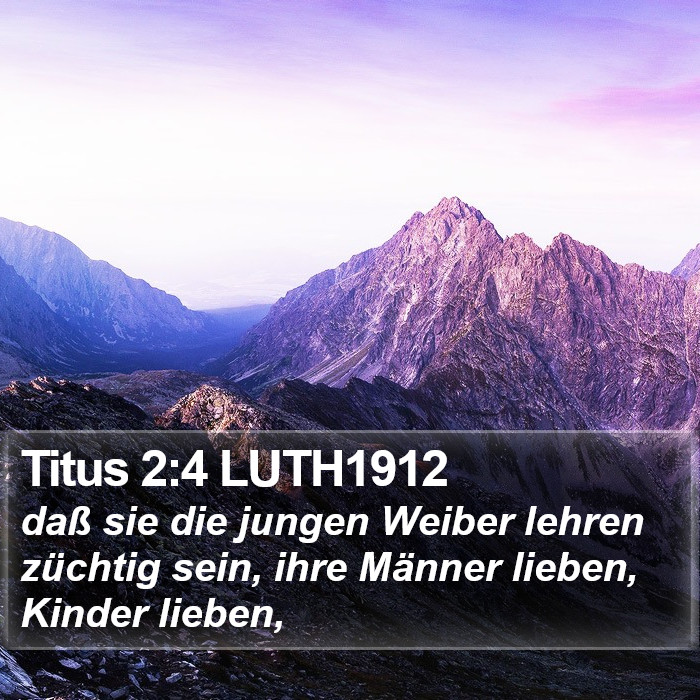 Titus 2:4 LUTH1912 Bible Study