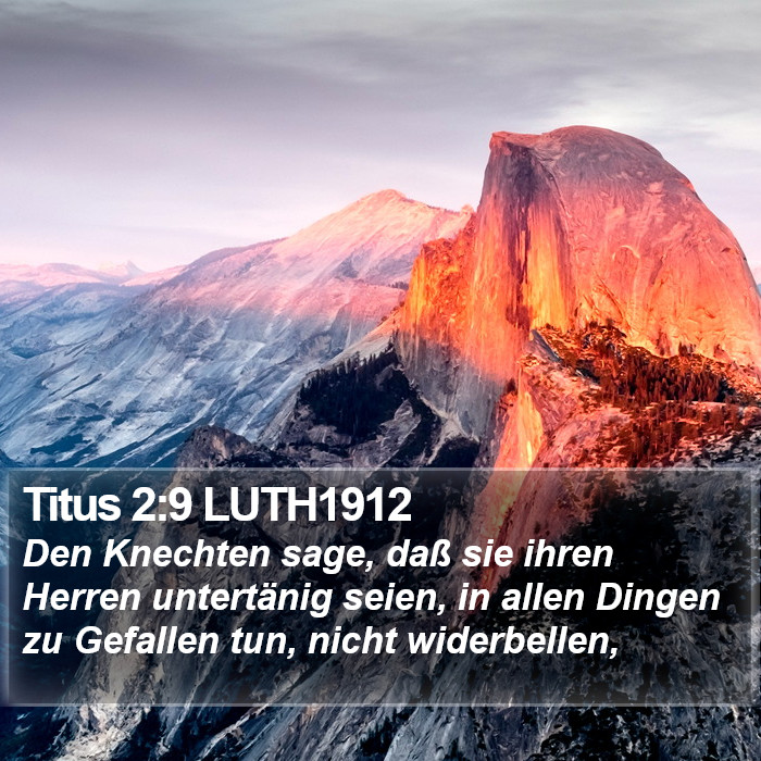 Titus 2:9 LUTH1912 Bible Study