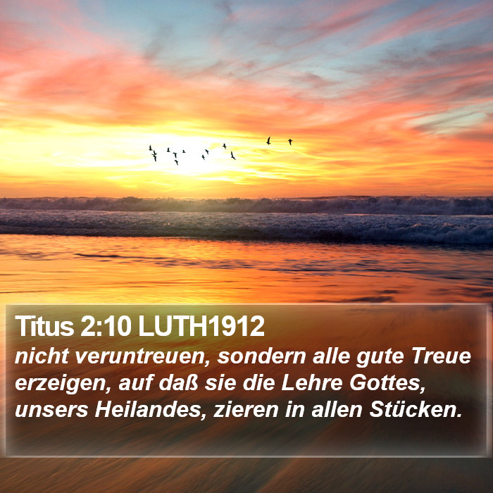 Titus 2:10 LUTH1912 Bible Study