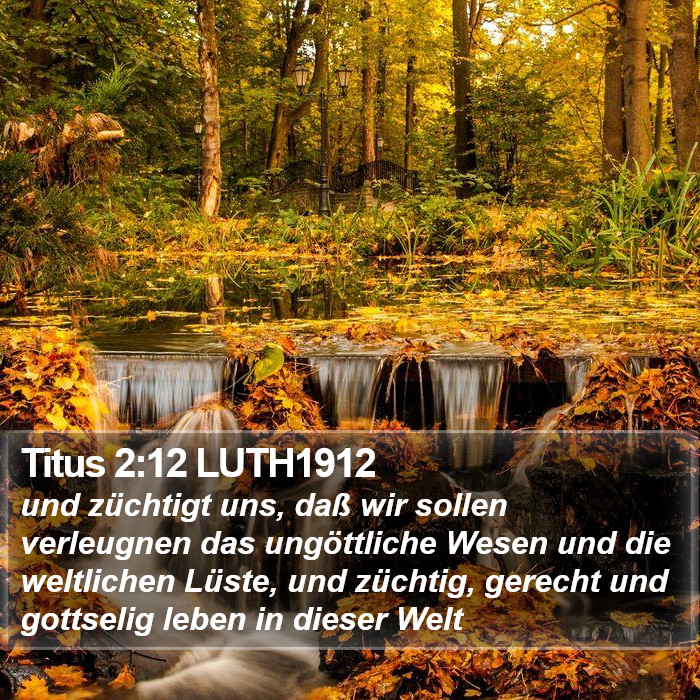 Titus 2:12 LUTH1912 Bible Study