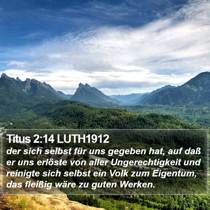 Titus 2:14 LUTH1912 Bible Study