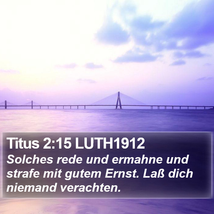 Titus 2:15 LUTH1912 Bible Study