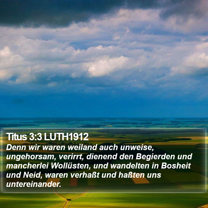 Titus 3:3 LUTH1912 Bible Study