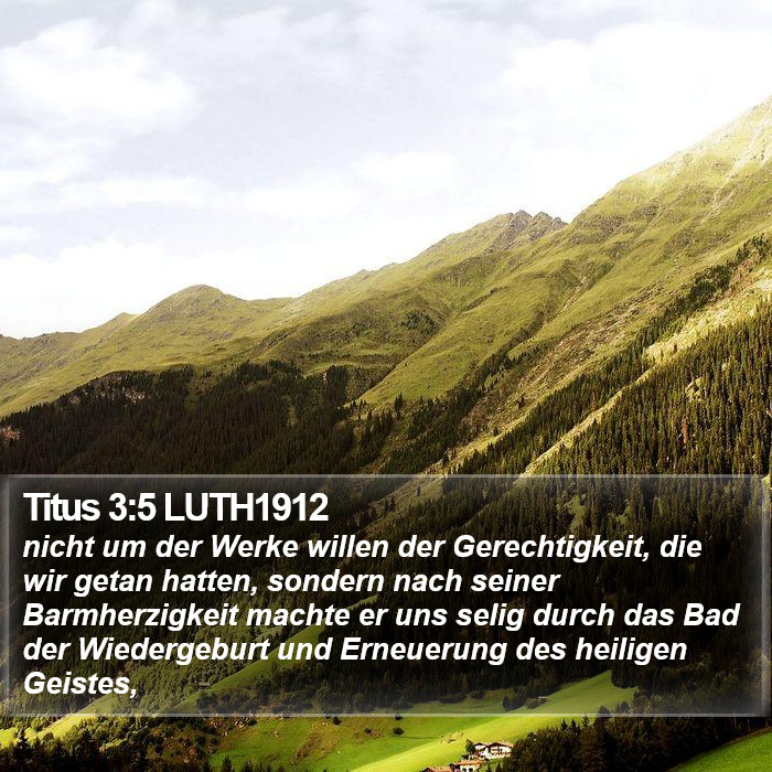 Titus 3:5 LUTH1912 Bible Study