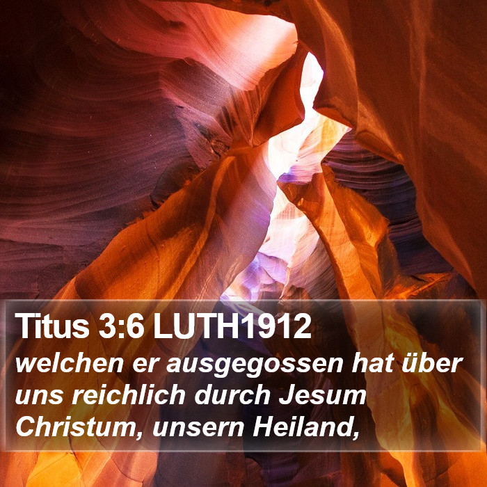 Titus 3:6 LUTH1912 Bible Study