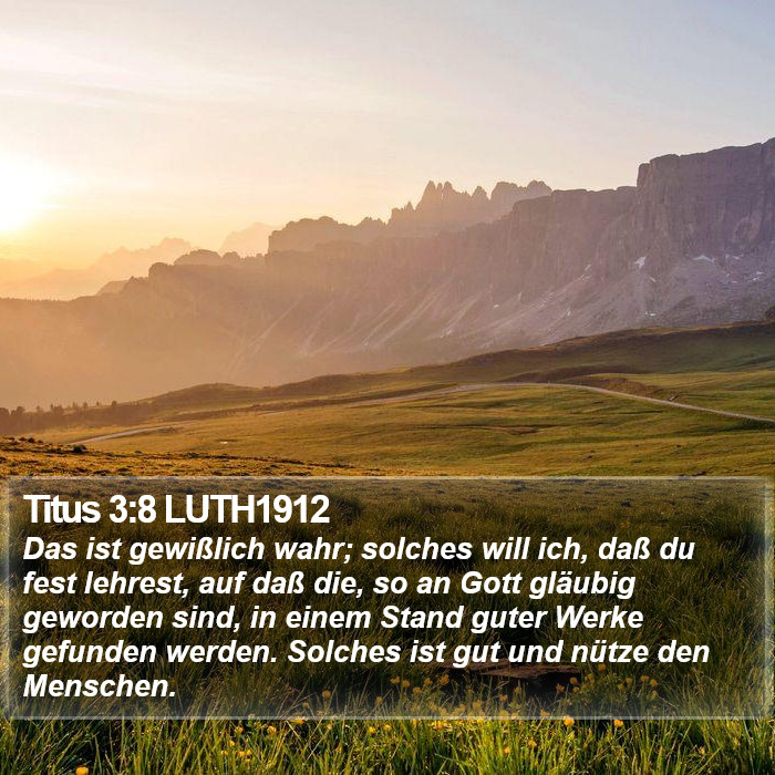 Titus 3:8 LUTH1912 Bible Study