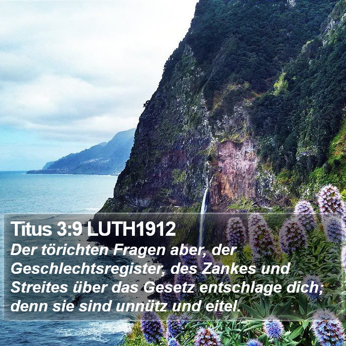 Titus 3:9 LUTH1912 Bible Study