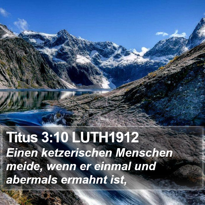 Titus 3:10 LUTH1912 Bible Study