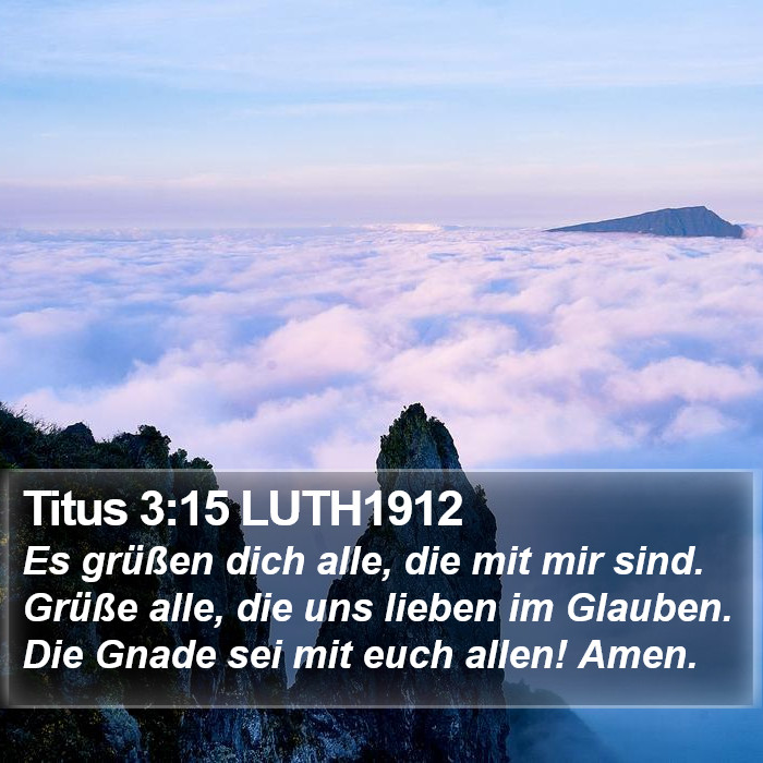 Titus 3:15 LUTH1912 Bible Study