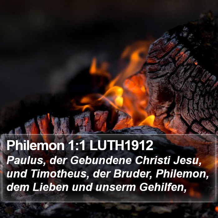 Philemon 1:1 LUTH1912 Bible Study